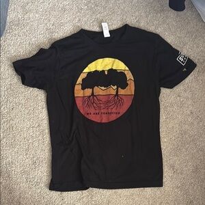 Black T-Shirt with Tree Graphic